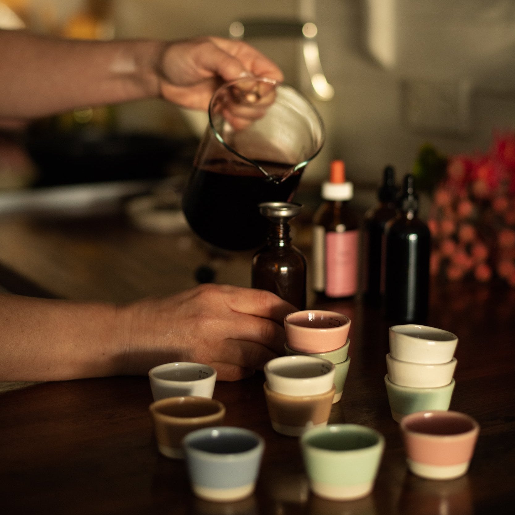 Stoneware Measuring Cup: Eucalyptus