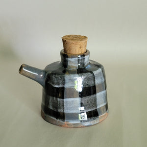 Black Check Oil Bottle (small)