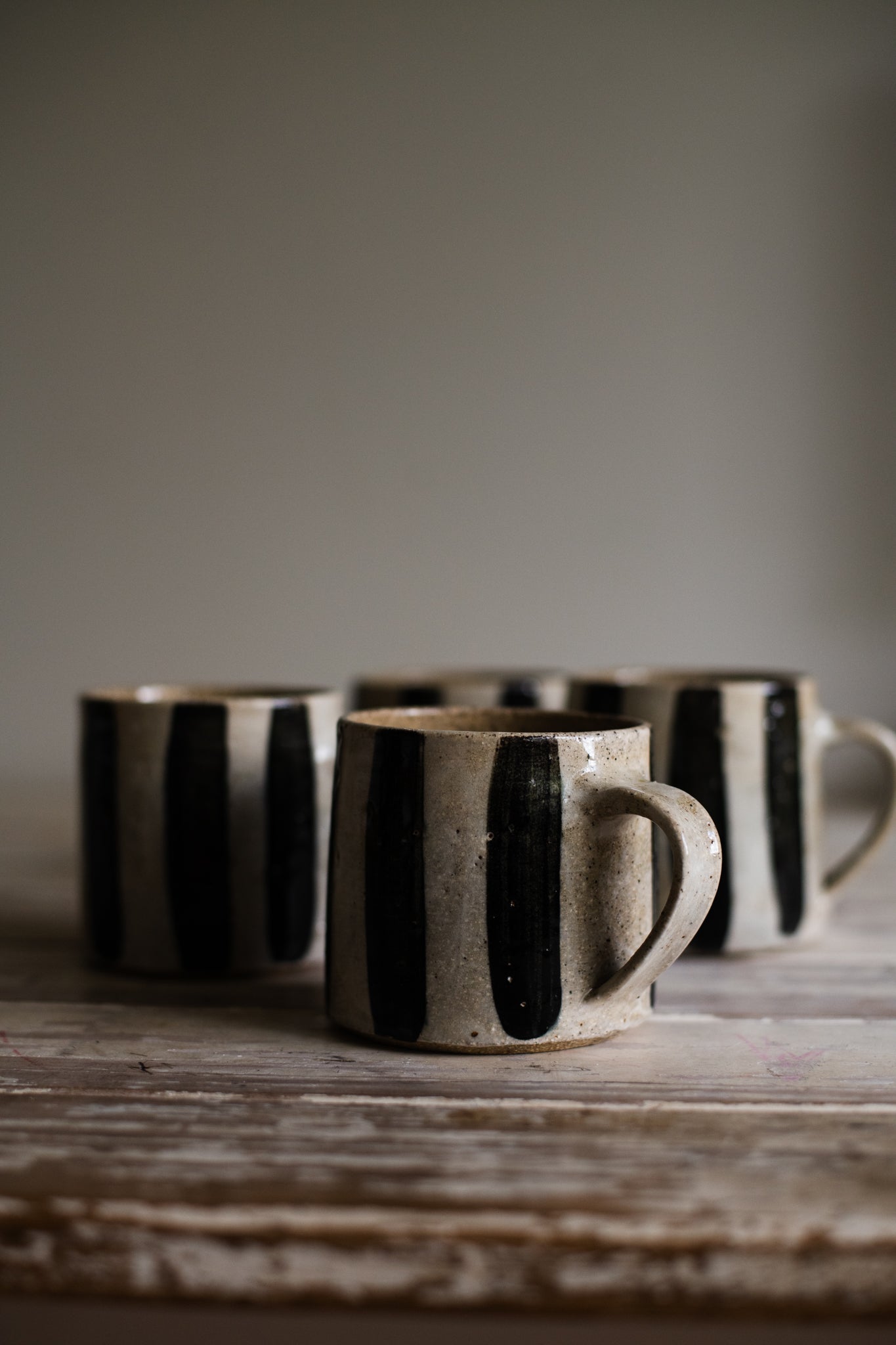 Black and White Striped Mug