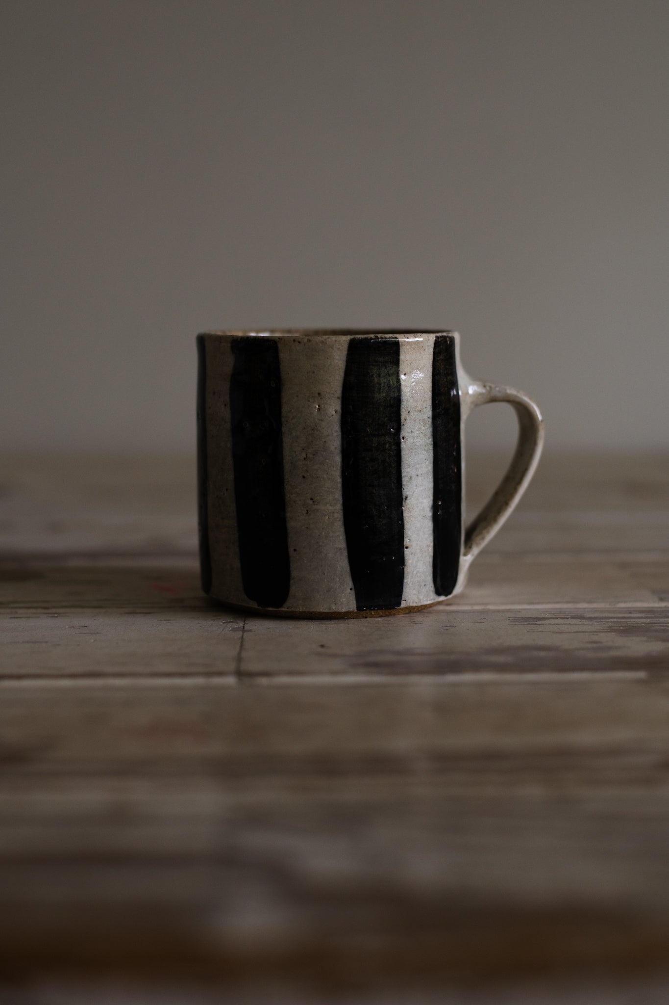Black and White Striped Mug