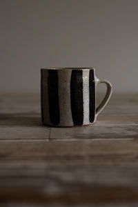 Black and White Striped Mug
